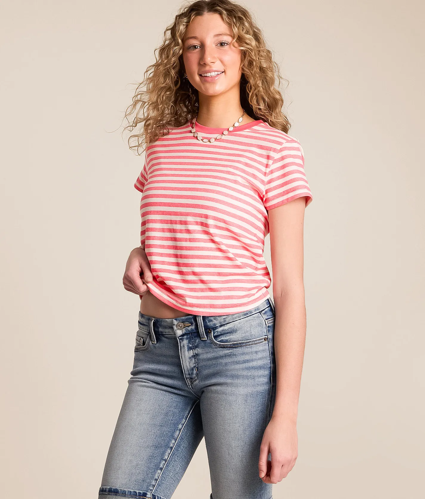 Tops | White Crow Abby Striped T-Shirt Paloma