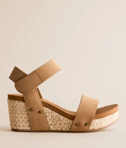 Shoes | Very G Abby Wedge Sandal Nude