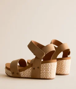 Shoes | Very G Abby Wedge Sandal Nude