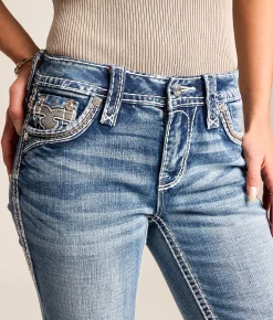 Rock Revival Abelia Universal Stretch Capri Jean Abelia NP202 Hot