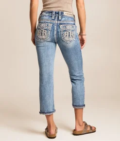 Rock Revival Abelia Universal Stretch Capri Jean Abelia NP202 Hot