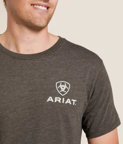 Ariat Abilene Shield T-Shirt Heather Brown Discount
