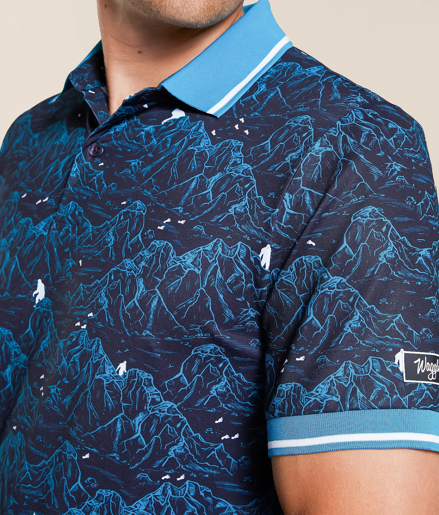 Tops | Waggle® Abominable Stretch Polo Black