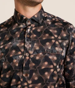 Tops | Eight X Abstract Print Shirt Brown