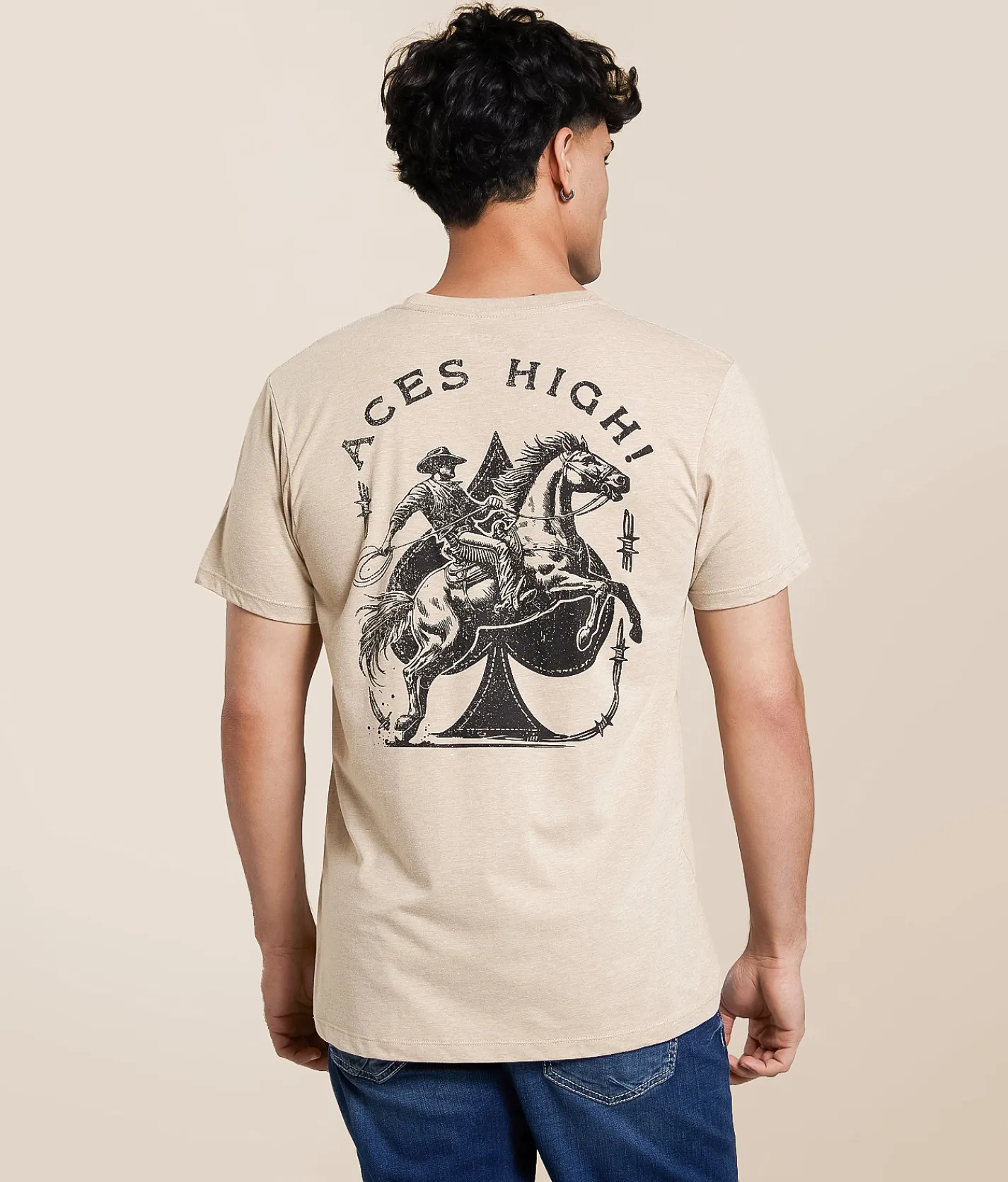 Ariat Aces High Bronc T-Shirt Brindle Heather Hot
