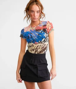 Bottoms|Activewear | Mono B Active Cargo Stretch Skort Black