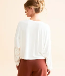 Tops | Z Supply Active Clarie Ribbed Knit Top Latte