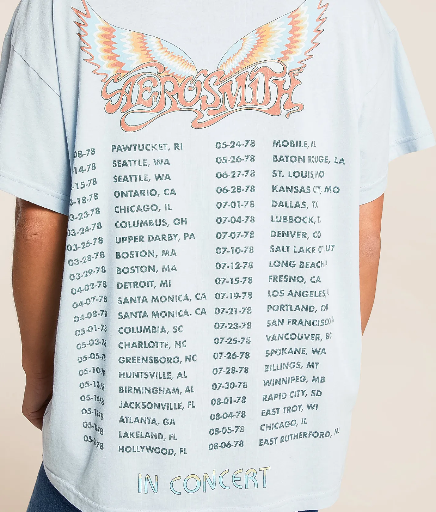 Tops | Goodie Two Sleeves Aerosmith Band T-Shirt Nantucket Breeze