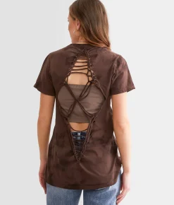Tops | Affliction A Frame Chrome T-Shirt Atlantic Deep River Wash
