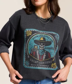 Tops | Ariat x Sendero Provisions Co. Agaves Pullover Black Mineral Wash