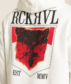 Tops | Rock Revival Aidan Hooded Sweatshirt White