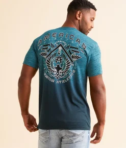American Fighter Airmont T-Shirt Hydro Deep Teal New
