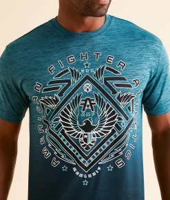 American Fighter Airmont T-Shirt Hydro Deep Teal New