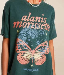 Tops | MANHEAD Alanis Morissette Band Oversized T-Shirt Khaki Green