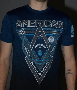 American Fighter Aldridge T-Shirt Dark Blue Black Discount