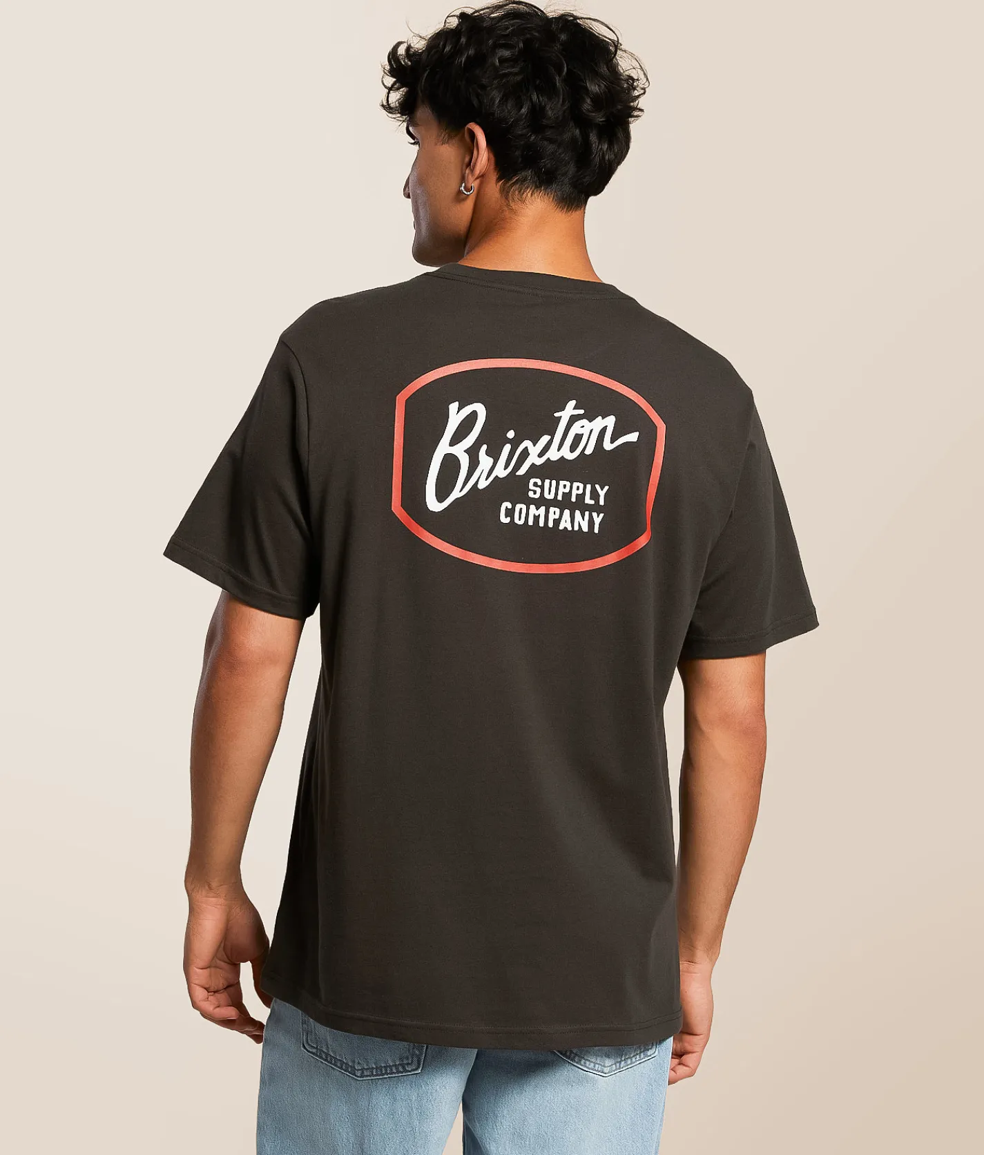 Brixton Aldridge T-Shirt Washed Black New