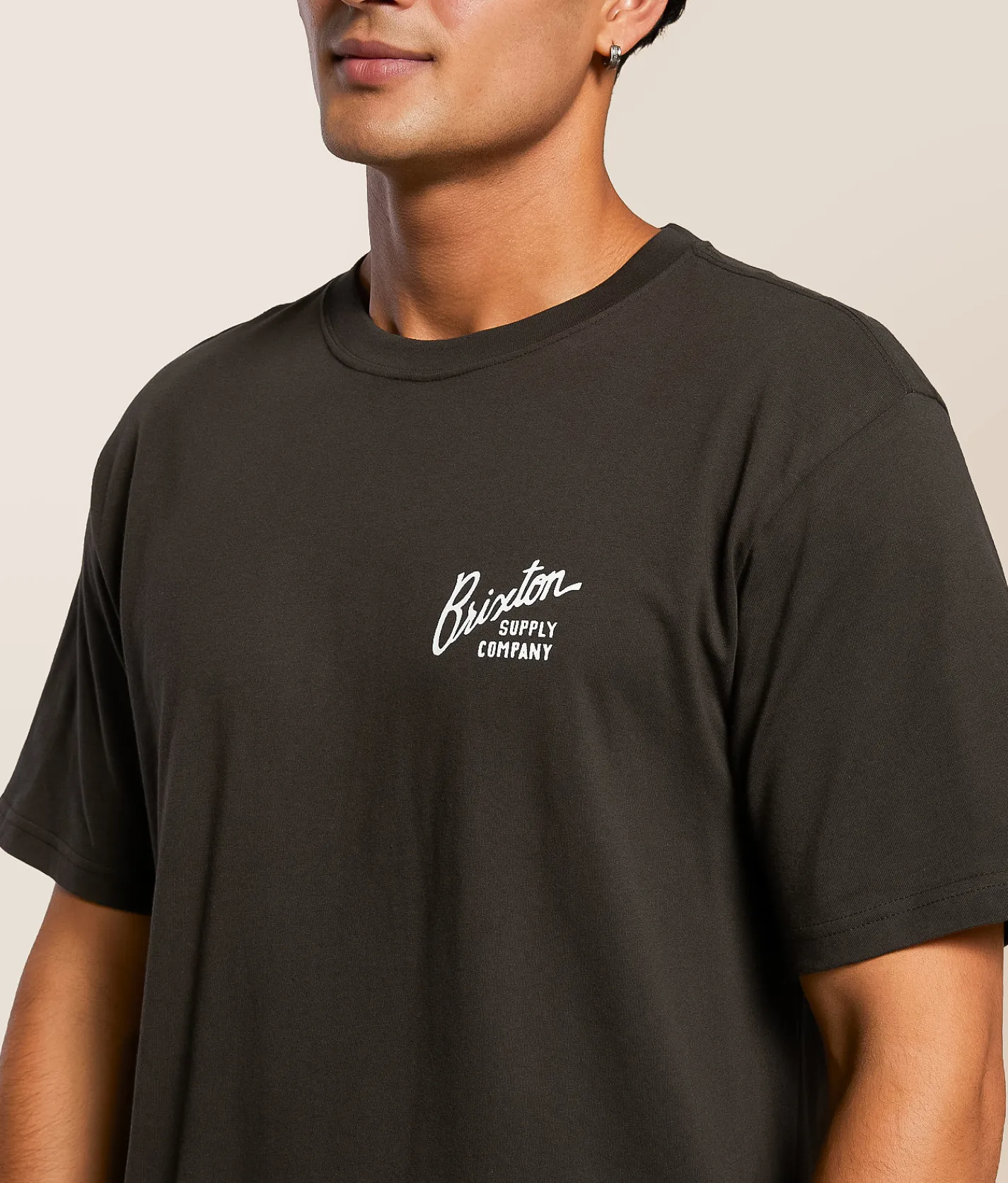 Brixton Aldridge T-Shirt Washed Black New