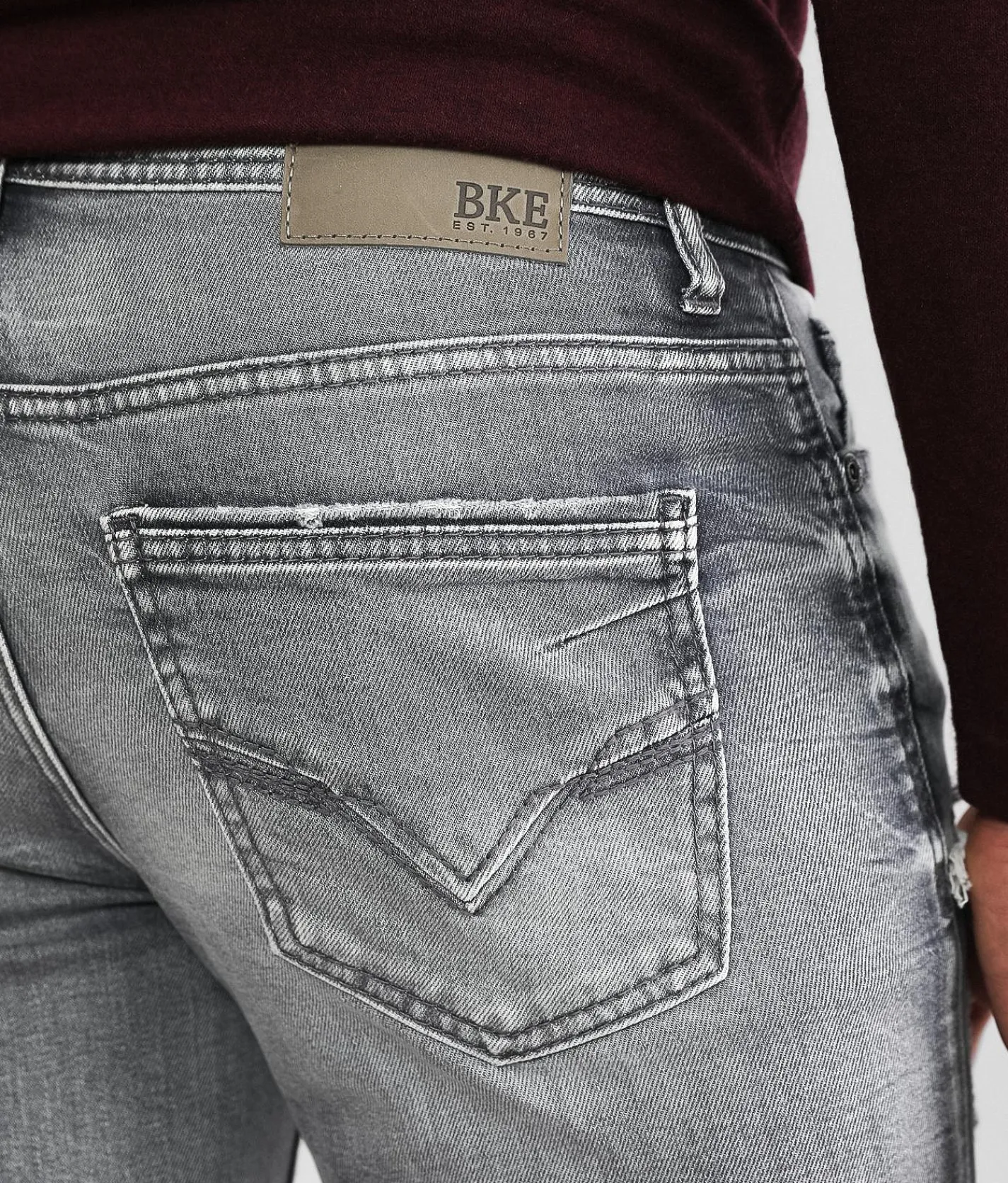 BKE Alec Straight Stretch Jean Washed Grey Sale