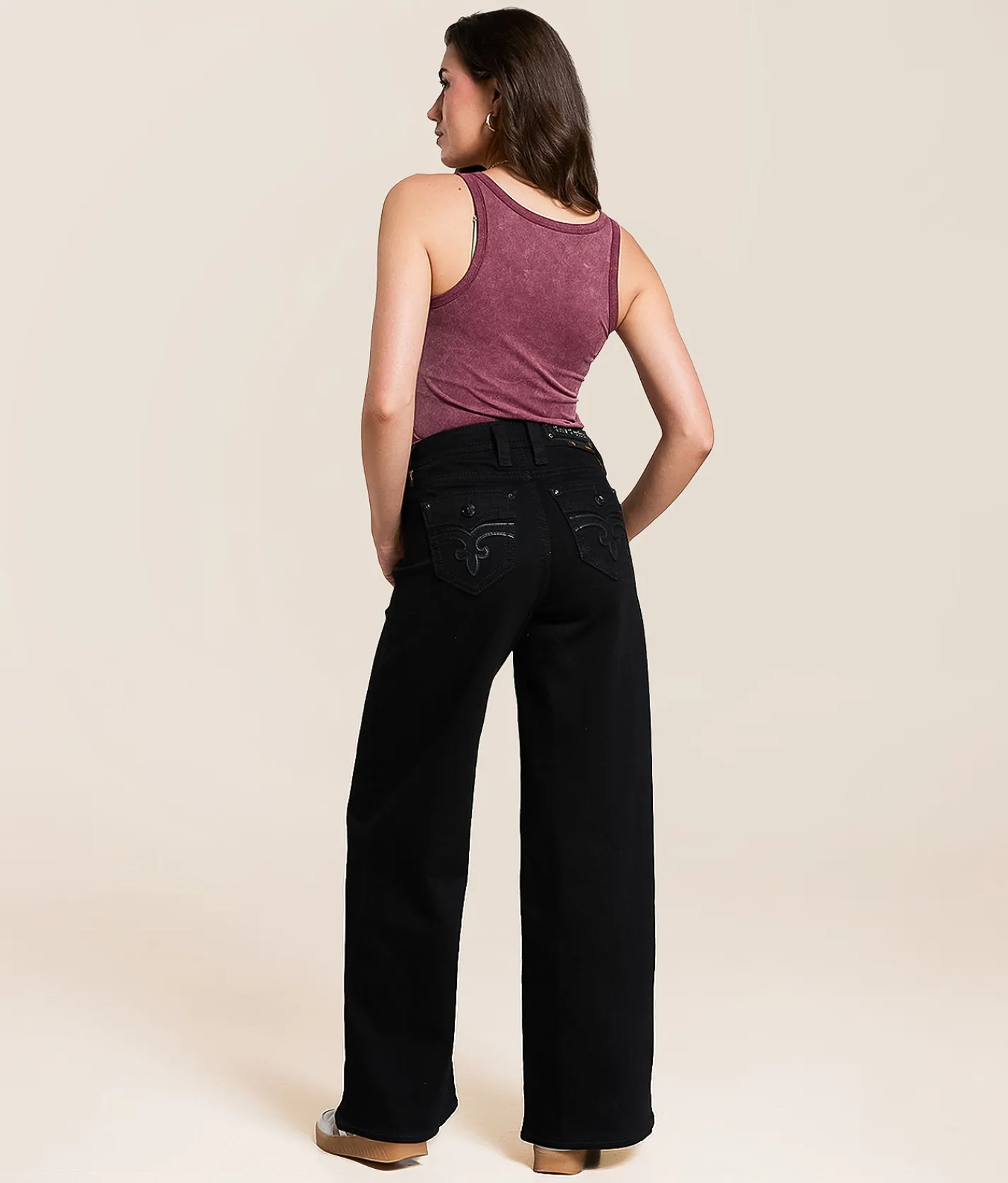 Rock Revival Alivia Wide Leg Baggy Stretch Jean Alivia BYIII287 Sale