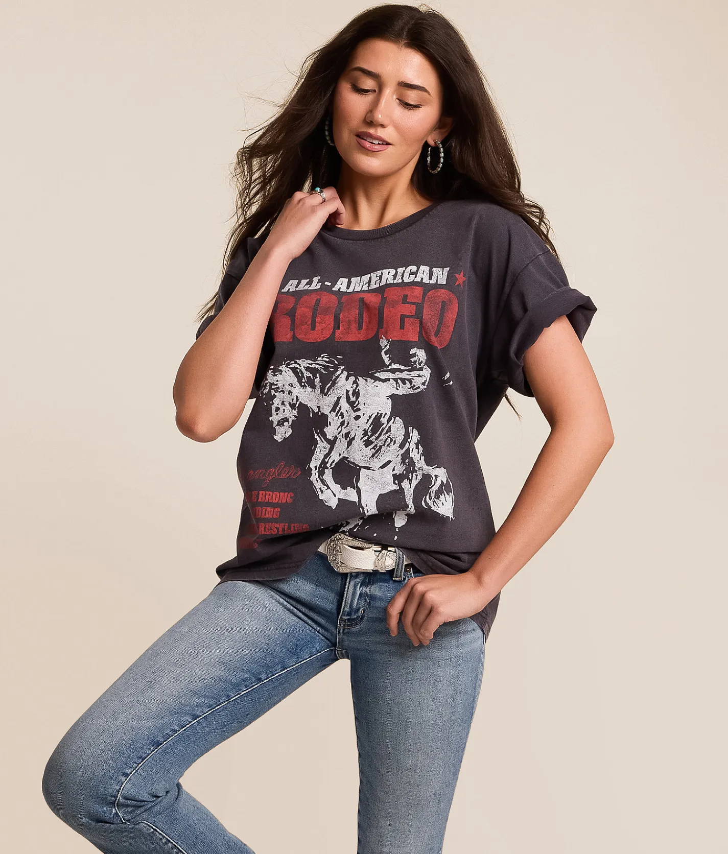 Wrangler® All-American Rodeo Oversized T-Shirt Phantom Clearance