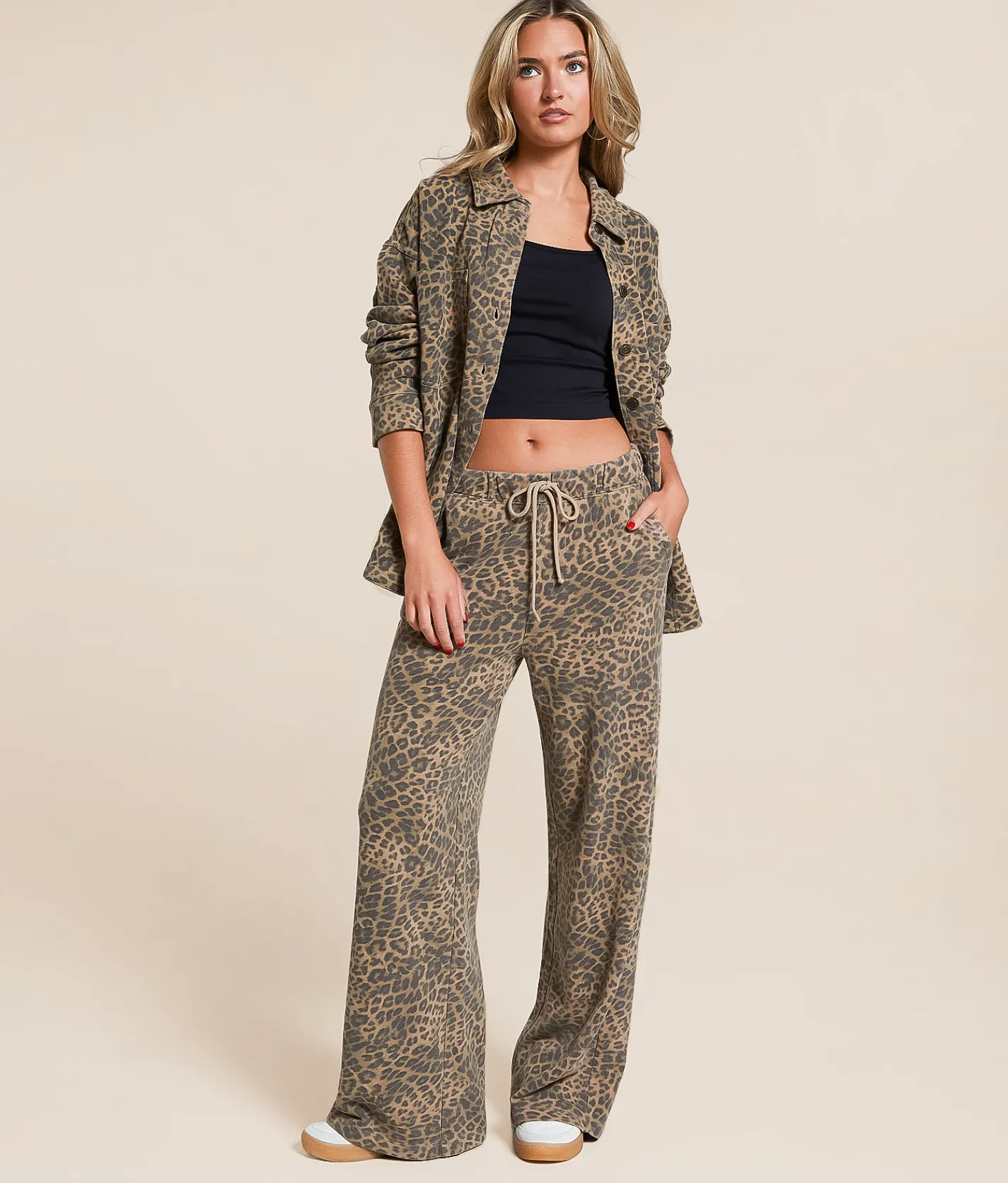 Z Supply All Day Leopard Print Jacket Desert Tan Best