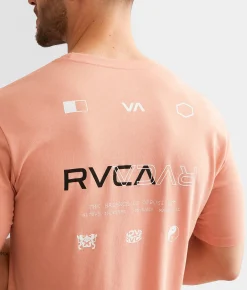 Graphic T-Shirts|Activewear | RVCA All Layers Sport T-Shirt Coral Haze