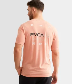 Graphic T-Shirts|Activewear | RVCA All Layers Sport T-Shirt Coral Haze