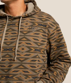 Tops | Ariat All Over Hooded Sweatshirt Khaki Southwest