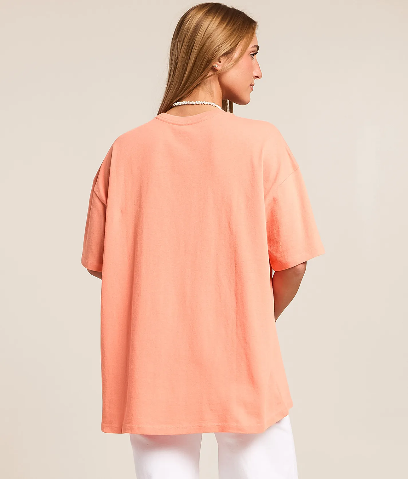 Tops | Billabong All That Echoes Oversized T-Shirt Peach