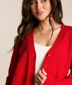 Z Supply All Yours Cardigan Sweater Kiss Me Red Sale