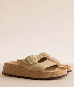 Papillio by Birkenstock® Almina Nubuck Leather Sandal Sandcastle Clearance
