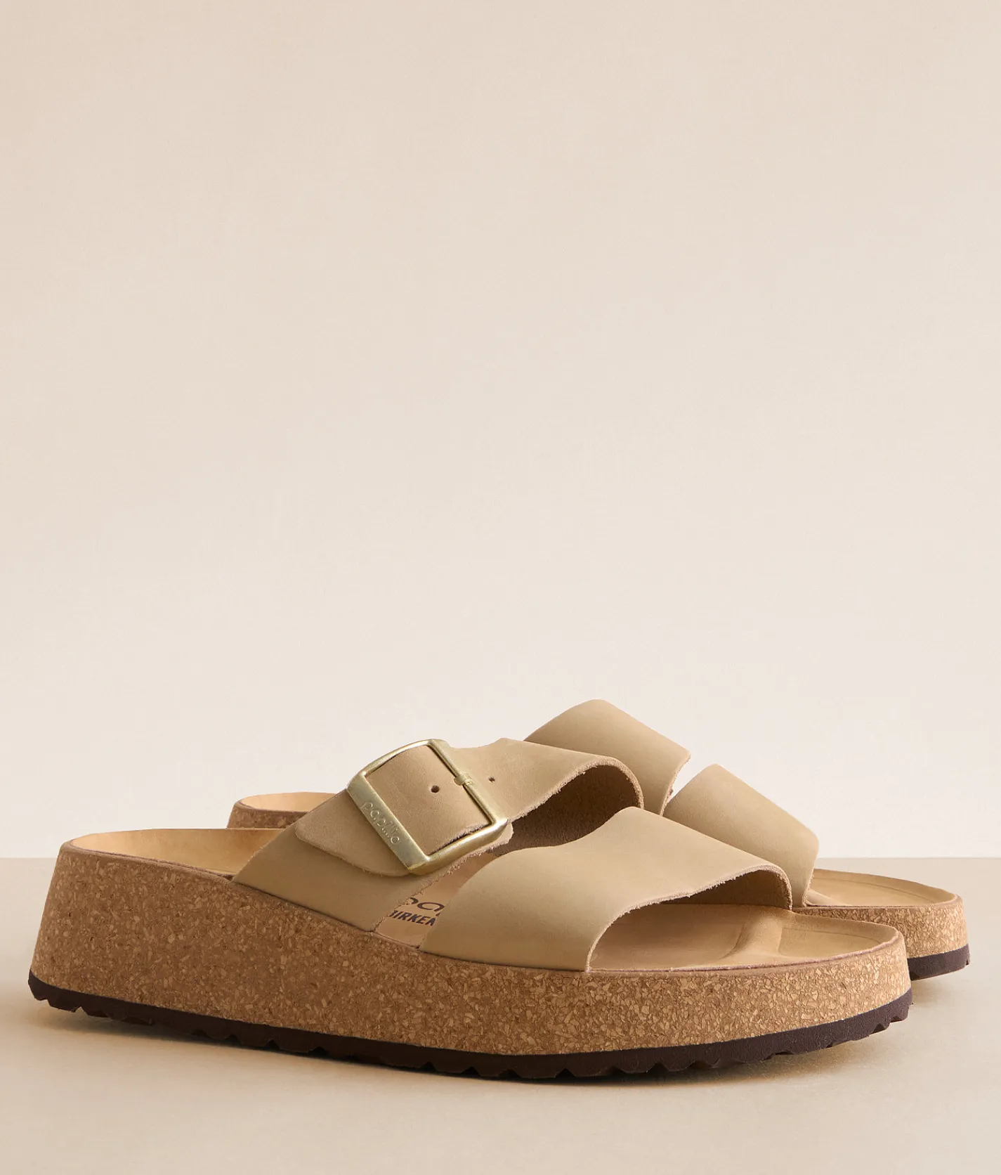 Papillio by Birkenstock® Almina Nubuck Leather Sandal Sandcastle Clearance