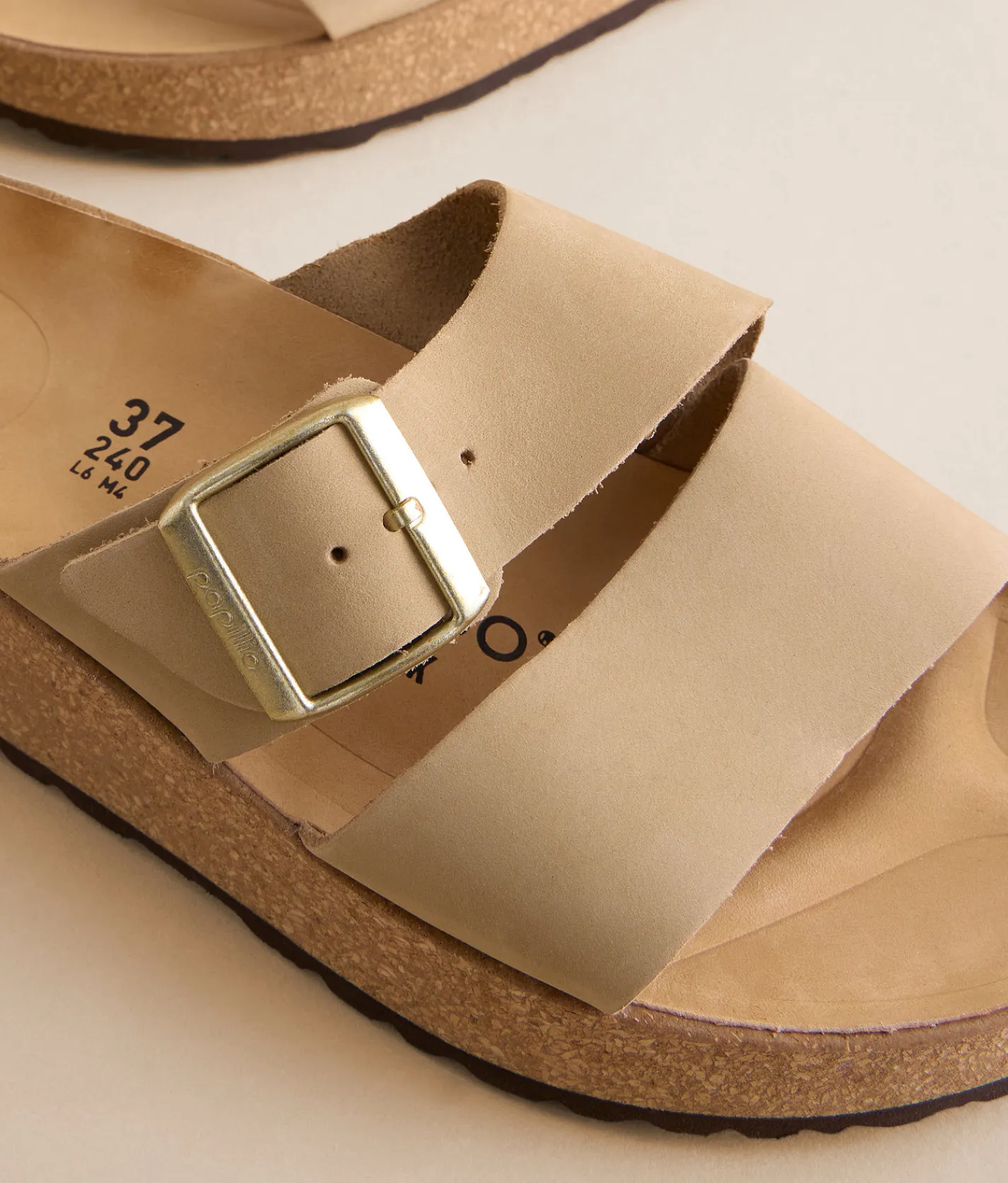 Papillio by Birkenstock® Almina Nubuck Leather Sandal Sandcastle Clearance