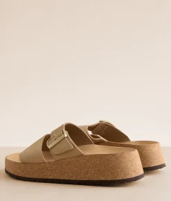 Papillio by Birkenstock® Almina Nubuck Leather Sandal Sandcastle Clearance