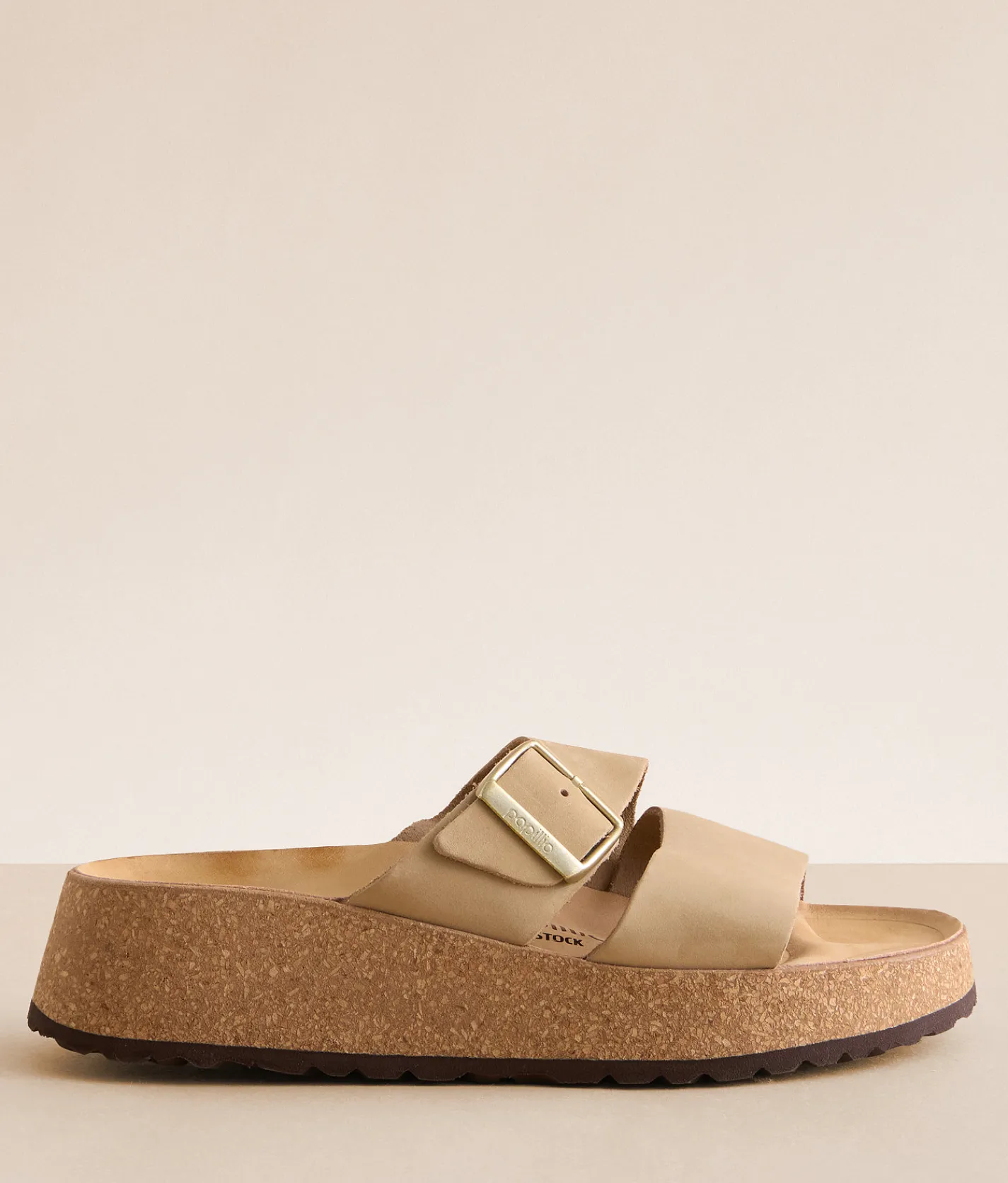 Papillio by Birkenstock® Almina Nubuck Leather Sandal Sandcastle Clearance