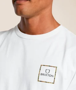 Brixton Alpha Square Camo T-Shirt White Hot