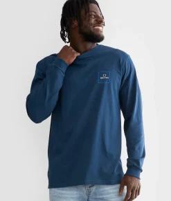 Brixton Alpha Square T-Shirt Cream Flint Blue Scarlet Outlet