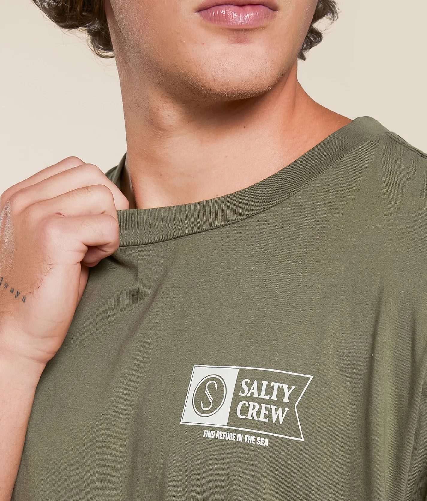 Tops|Graphic T-Shirts | Salty Crew Alpha T-Shirt Dusty Olive