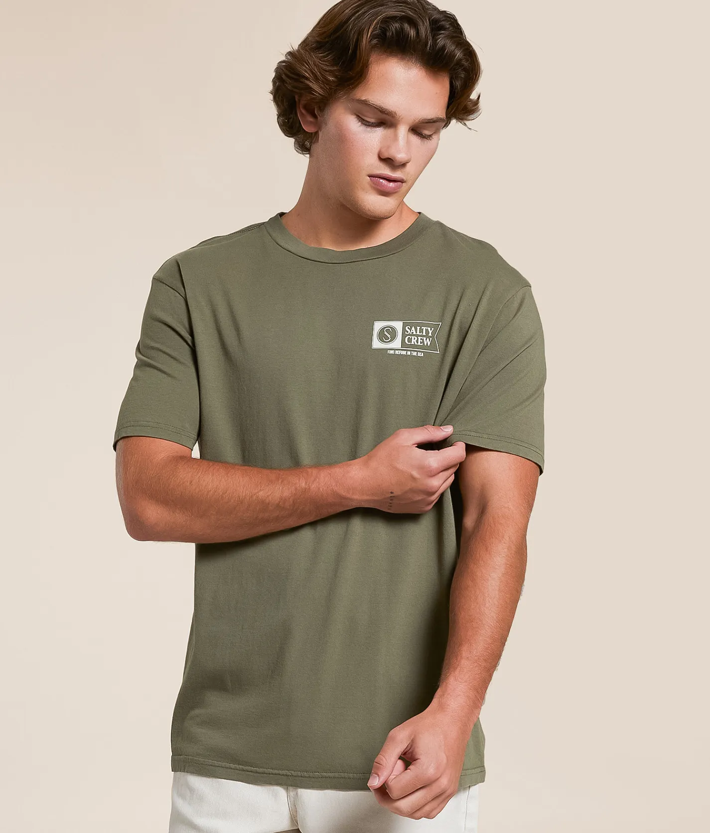 Tops|Graphic T-Shirts | Salty Crew Alpha T-Shirt Dusty Olive