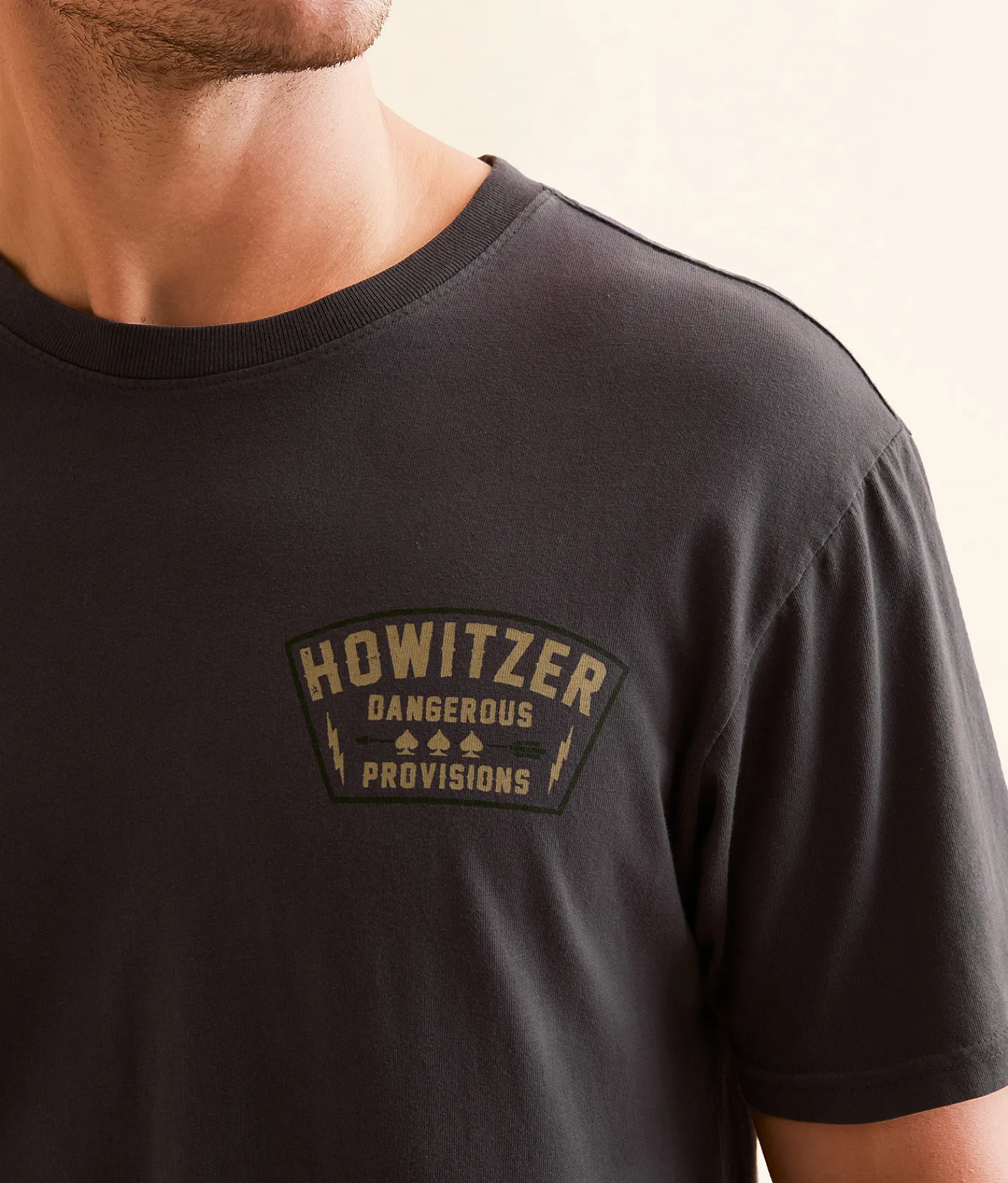 Howitzer Always Dangerous T-Shirt Charcoal Discount
