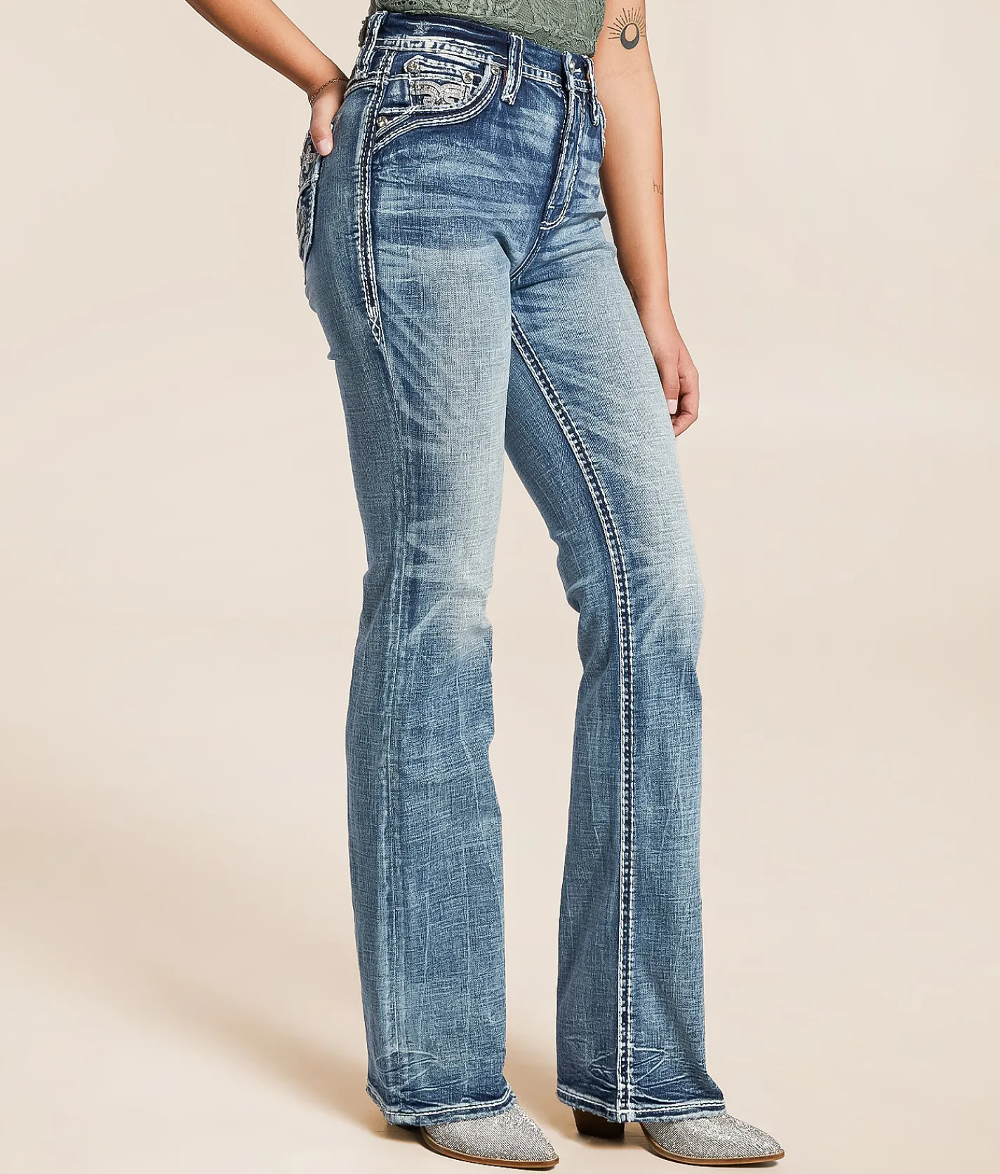 Rock Revival Alyvia Curvy High Rise Boot Stretch Jean Alyvia HB205 Hot
