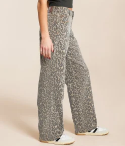 Jeans|Bottoms | HIDDEN Alyx Print Low Slung Baggy Stretch Jean Cheetah