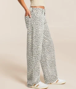 Jeans|Bottoms | HIDDEN Alyx Low Slung Baggy Cheetah Stretch Jean White Cheetah