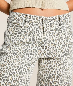 Jeans|Bottoms | HIDDEN Alyx Low Slung Baggy Cheetah Stretch Jean White Cheetah