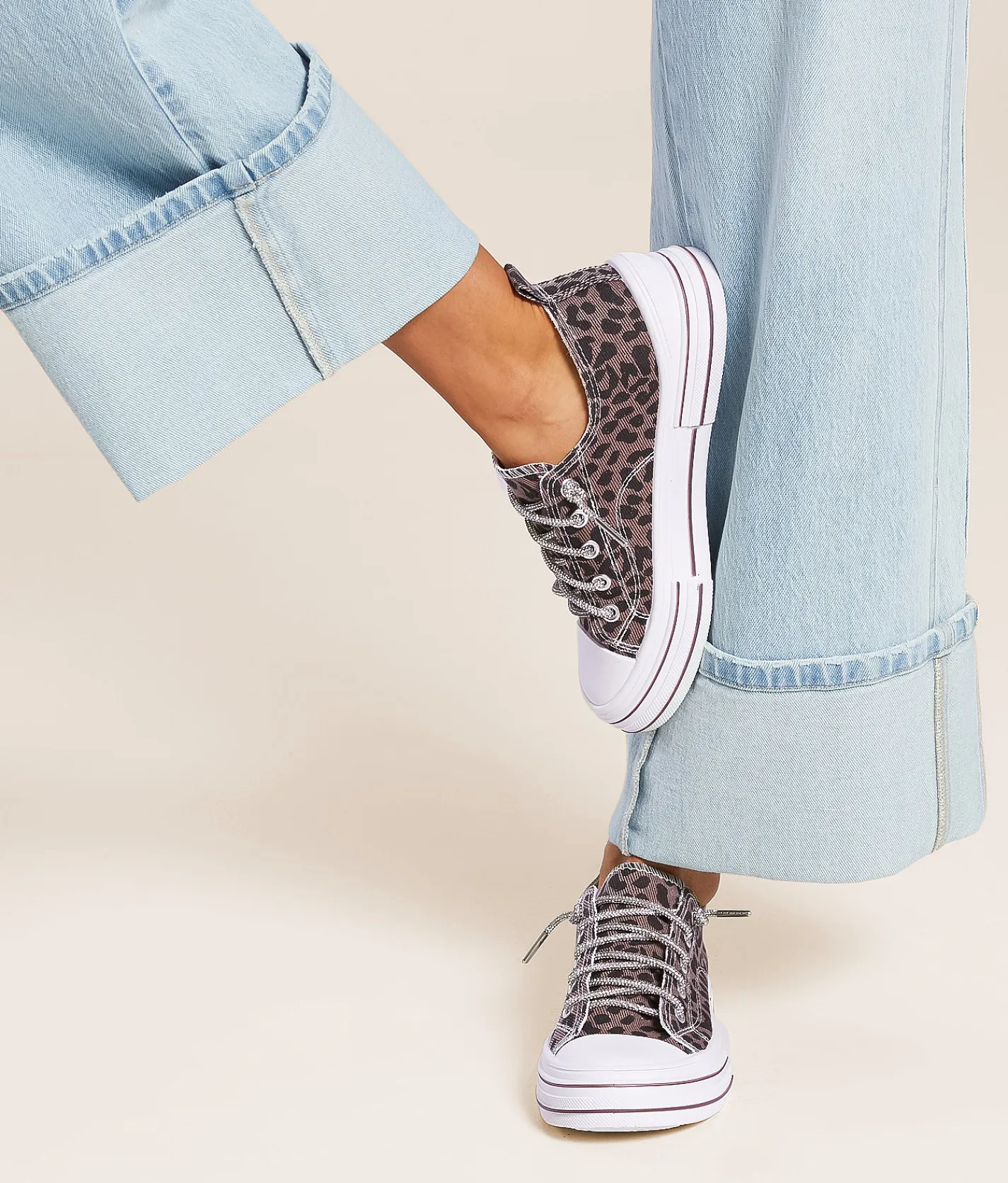 Very G Aman Animal Print Rhinestone Sneaker Tan Leopard Outlet