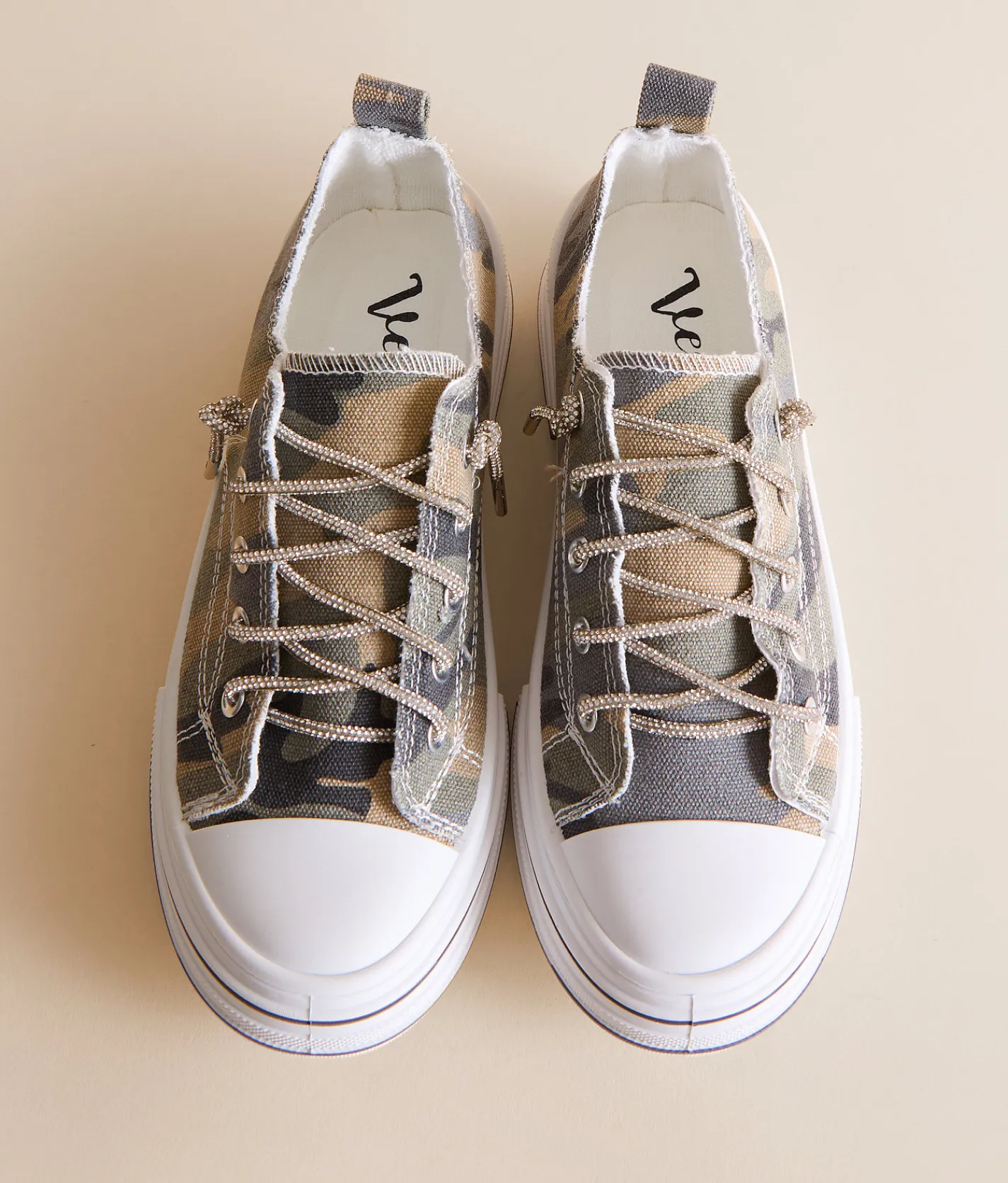 Very G Aman Camo Sneaker Khaki New