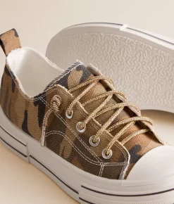 Shoes | Very G Aman Camo Sneaker Sand