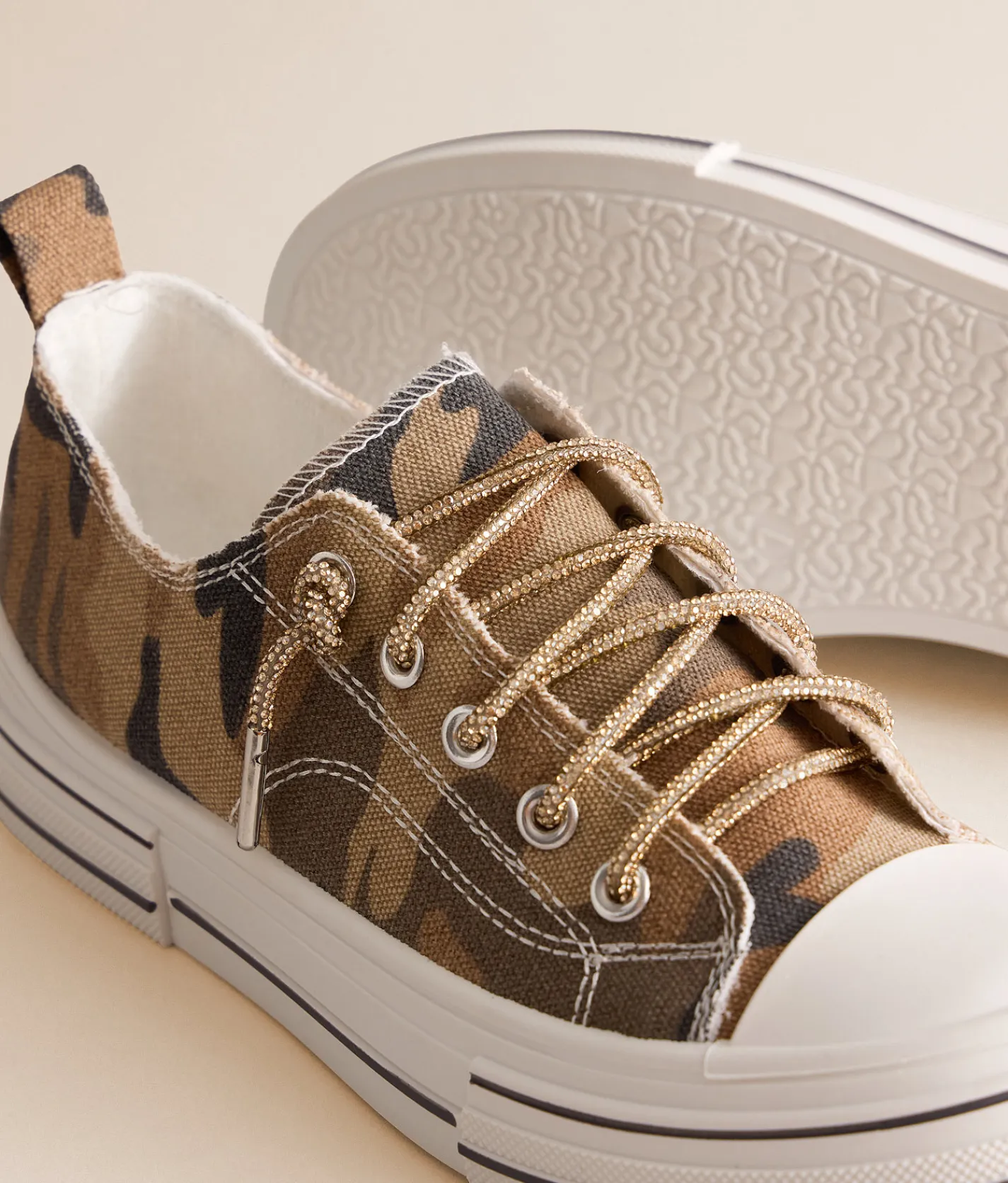 Shoes | Very G Aman Camo Sneaker Sand