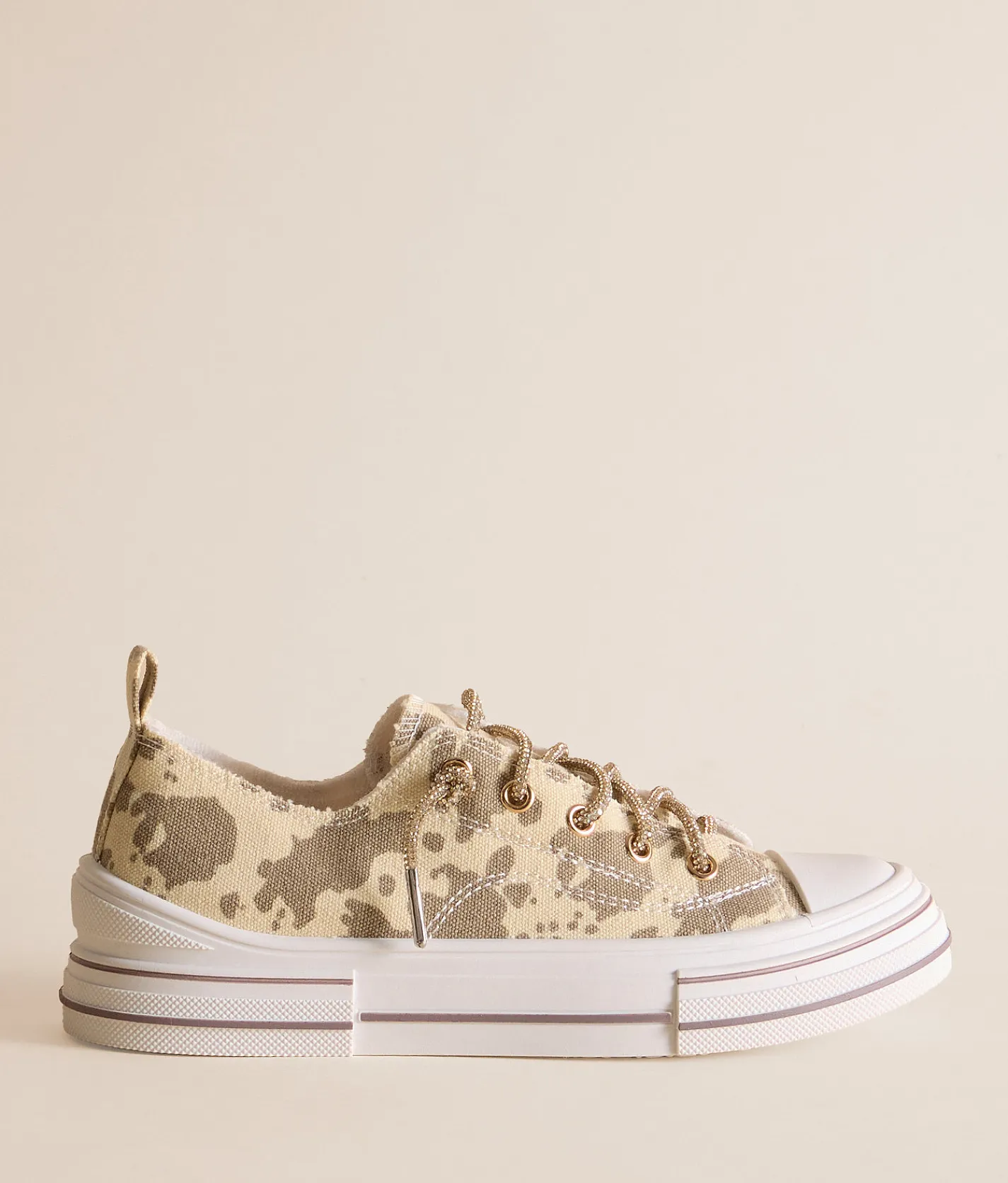 Very G Aman Cow Print Sneaker Natural New