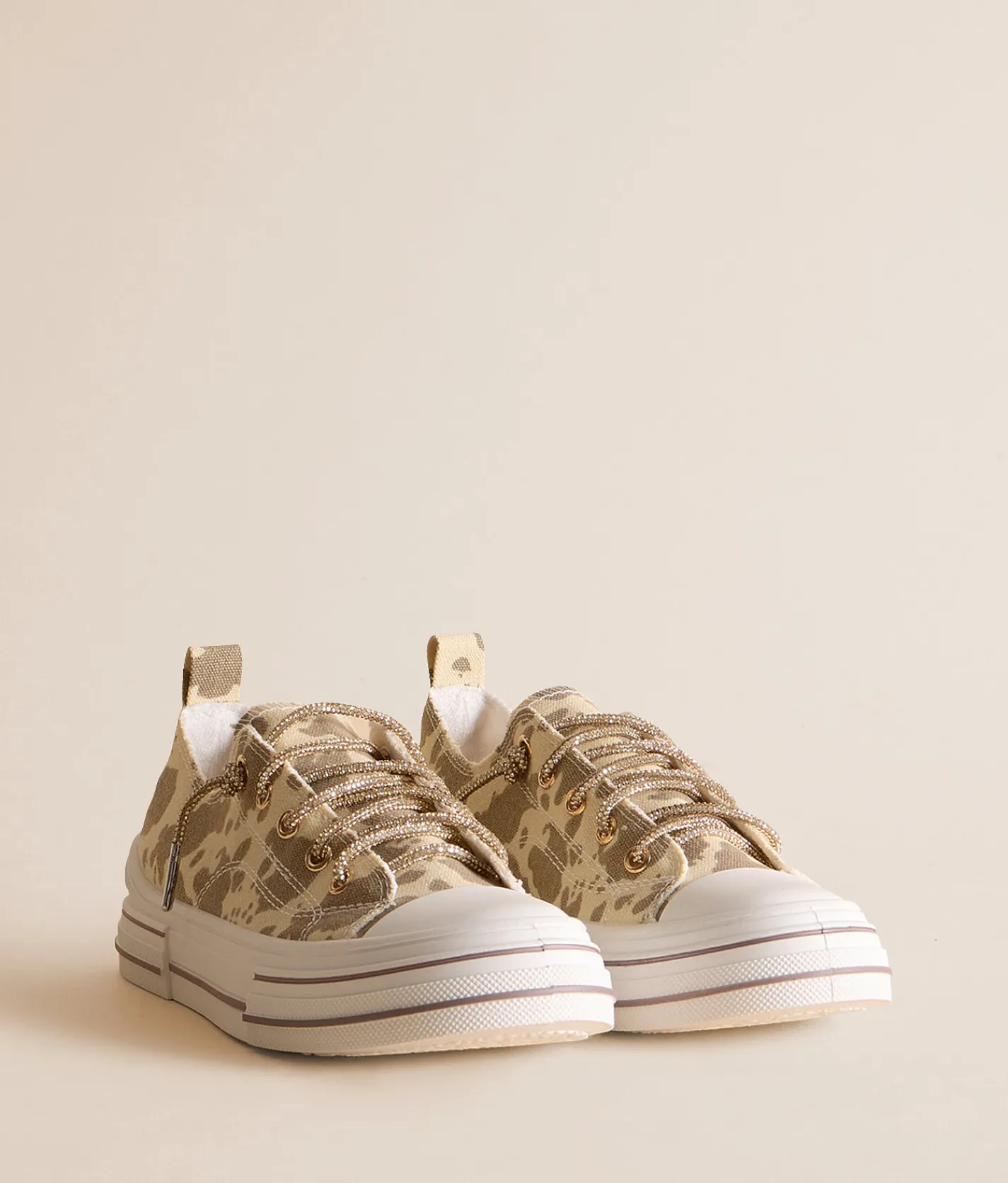 Very G Aman Cow Print Sneaker Natural New